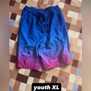 Russell Athletic Blue and Pink Kids Shorts